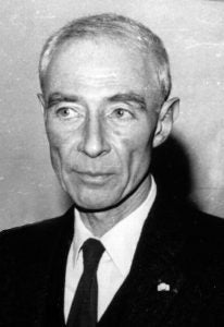 Dr. J. Robert Oppenheimer (1904-1967), widely considered to be the father of the atomic bomb. Suspected of communist ties, his security clearance was revoked in 1954. Source: Breaking Through: A Century of Physics at Berkeley, Bancroft Library, University of California, Berkeley. http://bancroft.berkeley.edu/Exhibits/physics/bigscience03.html