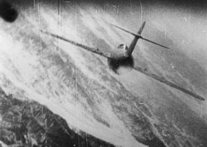 84532 AC - Gun camera photo of a MiG-15 being attacked by a USAF fighter. (U.S. Air Force photo). While not publicly acknowledged at the time, many of the MiG-15s over Korea were flown by Soviet Air Force pilots. Source: National Museum of the U.S. Air Force: Soviet Pilots over MiG Alley. http://www.nationalmuseum.af.mil/Visit/MuseumExhibits/FactSheets/Display/tabid/509/Article/196389/soviet-pilots-over-mig-alley.aspx