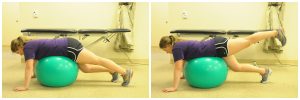 Physioball Prone Hip Extension