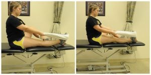 Seated Ankle Dorsiflexion Stretch with Towel