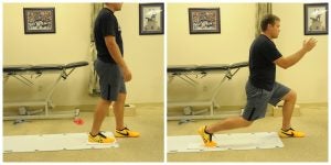 Slideboard Posterior Lunge