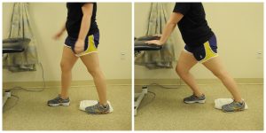 Standing Ankle Dorsiflexion Stretch with Towel Prop