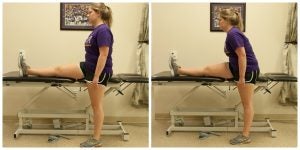 Standing Hamstring Stretch with Leg Prop on Table