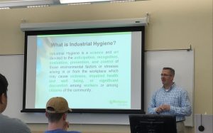 Read more about the article BS Environmental Health Alumnus Speaks to the Industrial Hygiene Class