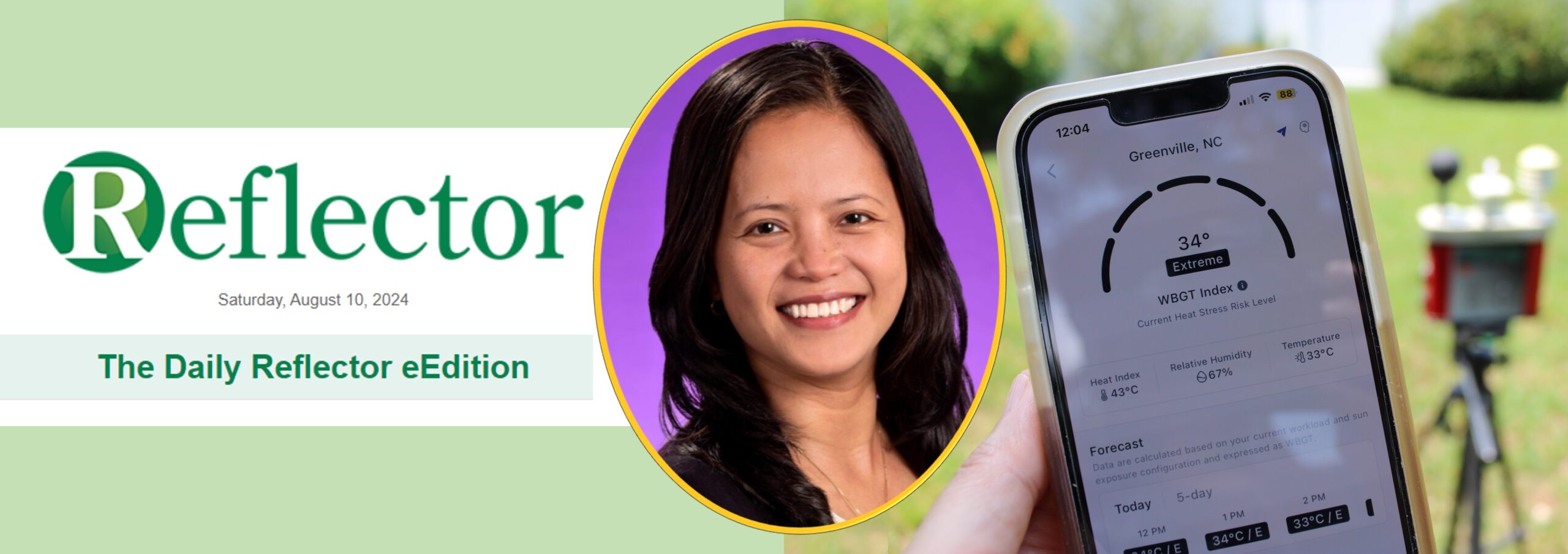 You are currently viewing Dr. Balanay Featured on Daily Reflector for AIHA Heat Stress App