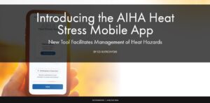 Read more about the article Dr. Balanay Featured in AIHA Synergist Article on New Heat Stress Mobile App