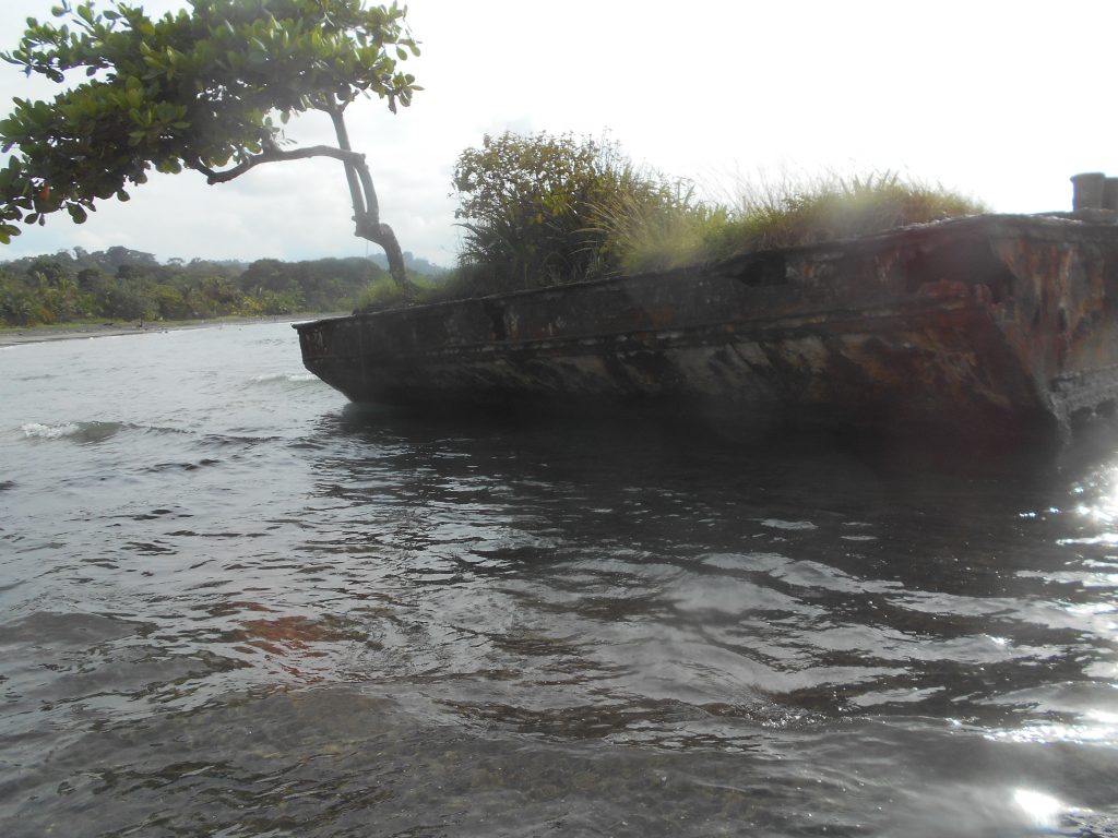 El Lanchon is part of an old barge, left beind from the oil prospecting days on Costa Rica's Caribbean coast. 