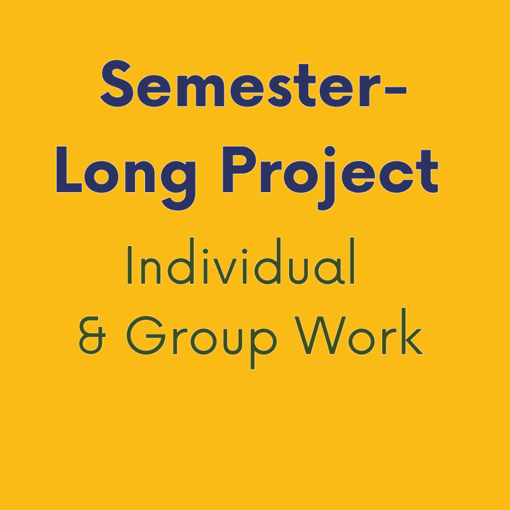 Semester-long project: Individual and group work