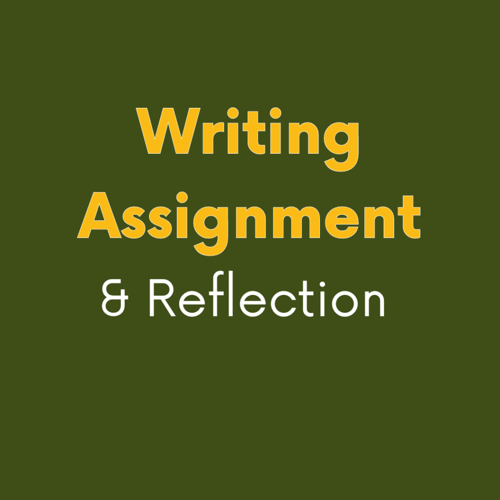 Writing assignment and reflection